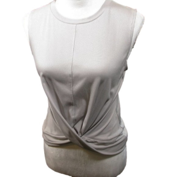 Apana Silver Pleated Front Athletic Tank Size Small - Picture 1 of 5